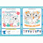 Stitch ระบายสีและเกมแสนสนุก Hippity Hoppity Hooray + กระดาษโน้ตเขียนแล้วลบออกได้ 3 ลาย
